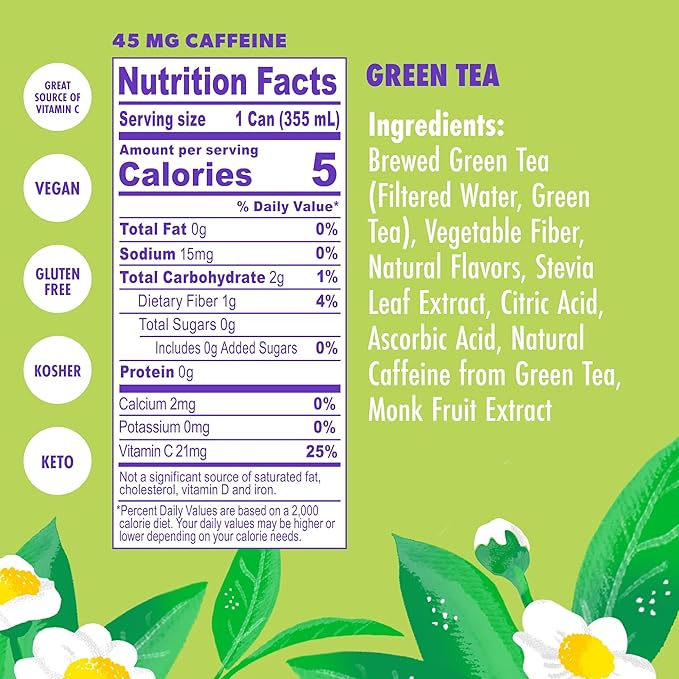 Swoon Perfectly Sweet Green Tea | Zero Sugar, Lightly Caffeinated & Refreshing | Keto, Paleo