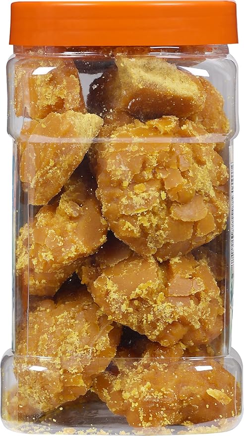 Rani Haldi Gur (Turmeric with Indian Jaggery) Indian Unrefined Raw Cane Sugar 35oz (2.2lbs) 1kg PET