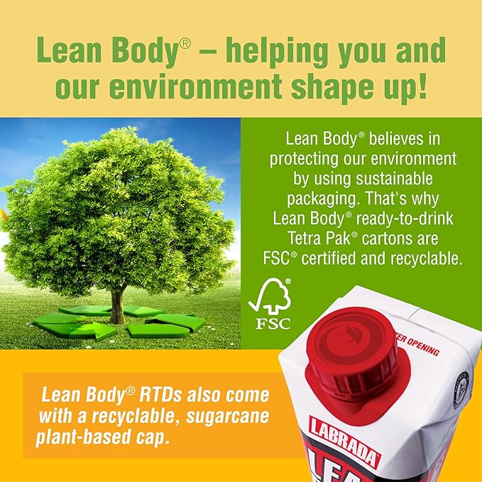 Lean Body Ready-to-Drink Café Mocha Protein Shake, 240mg Caffeine, 40g Protein, Whey Blend, 0
