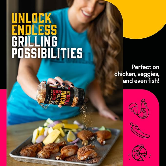Hey Grill Hey | Chicken Rub | Delicious Chicken Seasoning | Dry Rub for Wings | Turkey & Fish