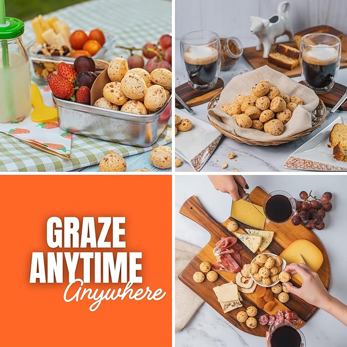 Keep Grazin Grain Free Crunchy Cheese Biscuits - Variety Pack | 2.12 Ounce (Pack of 9) | Gluten &