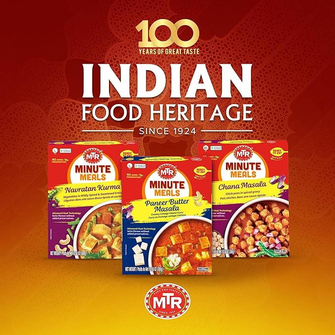 MTR - Minute Meals: Paneer Butter Masala - Creamy Cottage Cheese Curry - Tasty Indian Meal with No