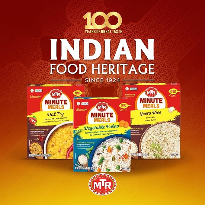 MTR Ready-To-Eat: Vegetable Pulao - Microwavable Rice Packs for Instant Meals - Delicious &