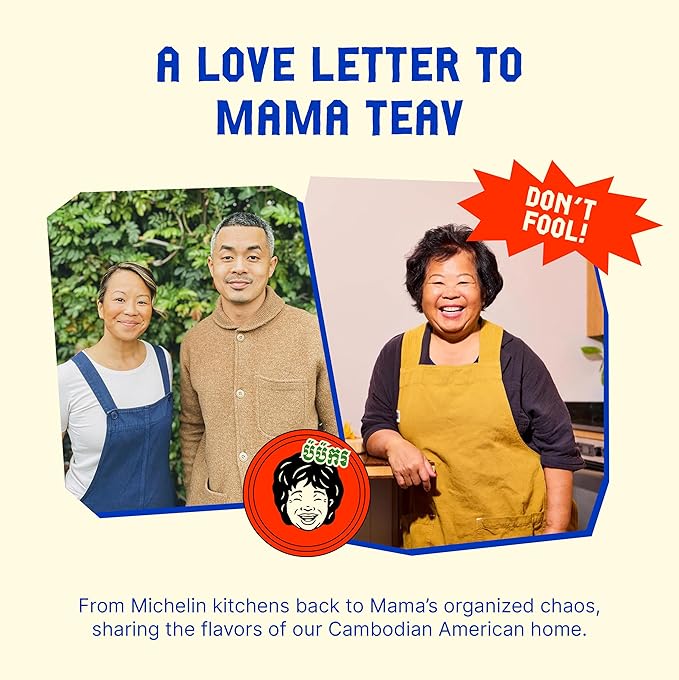 Mama Teav's Hot Garlic Chili Crisp - Spicy, Crunchy, Umami Chili Oil with Garlic & Cambodian Chilis