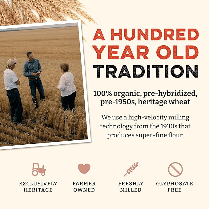 Sunrise Flour Mill Heritage Whole Wheat Bread Blend - 5 lb | USDA Organic All Purpose Flour
