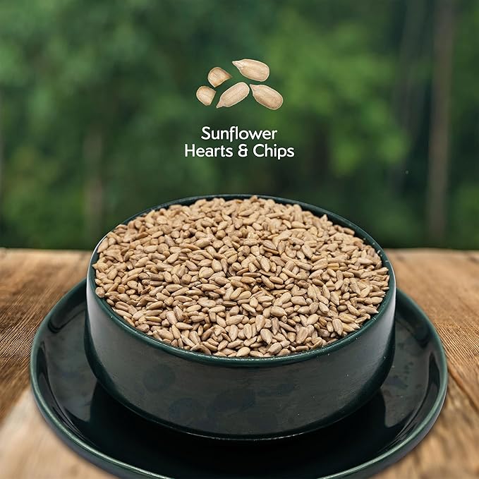 Morning Song Sunflower Hearts & Chips Wild Bird Seed – 10 lb. Premium No Mess, Shell-Free Bird Food