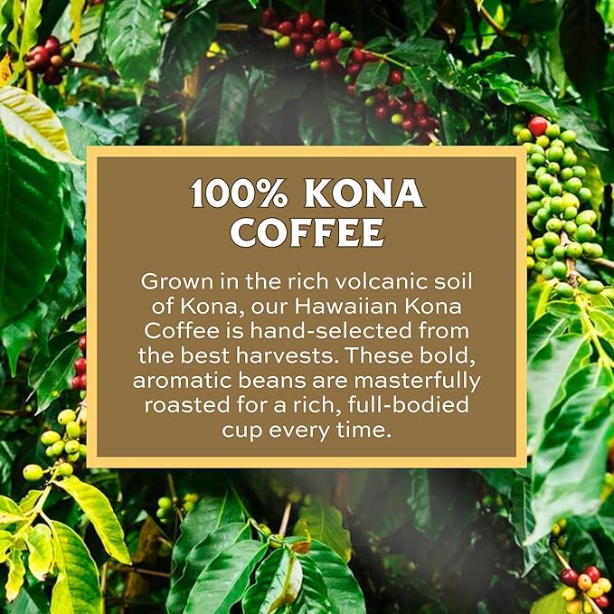 ROYAL KONA COFFEE Whole Bean - 100% Hawaiian Kona Whole Bean Coffee Medium Roast, 7 oz
