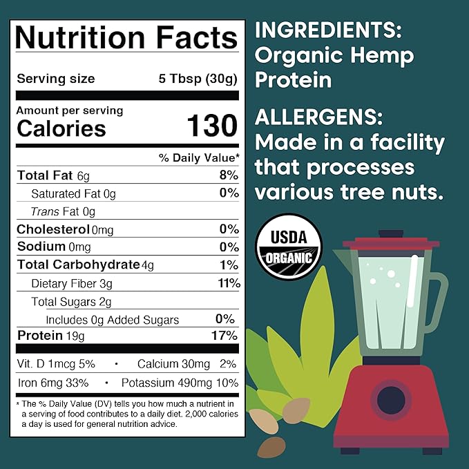 Wilderness Poets Organic Hemp Protein Powder (8 Ounce)