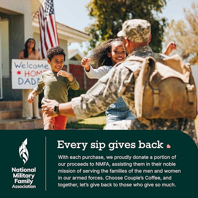 Couple's Coffee Breakfast Blend K-Cups | Gives Back to Military Families | Breakfast in Bed |