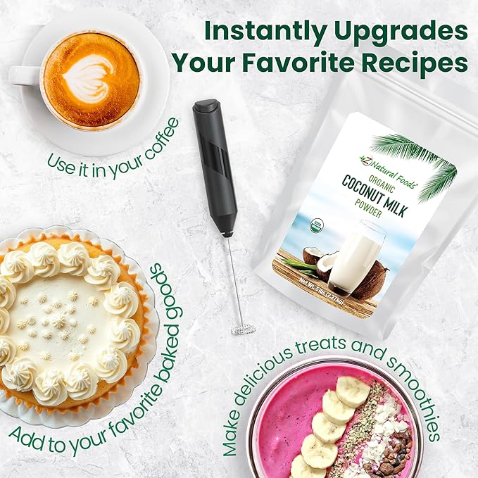 Z Natural Foods Organic Coconut Milk Powder - All-Natural Vegan Dairy-Free Alternative with MCTs