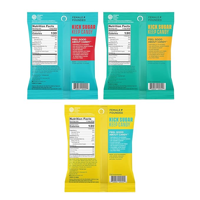 SmartSweets Variety Pack Sampler, Pack of 6 Individual Flavors, Low Sugar & Calorie Candy - Sweet