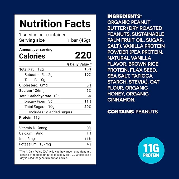 FROPRO Plant Protein Snack Bars - Plant Based Protein Bars, All-Natural, Gluten, Dairy, & Soy Free