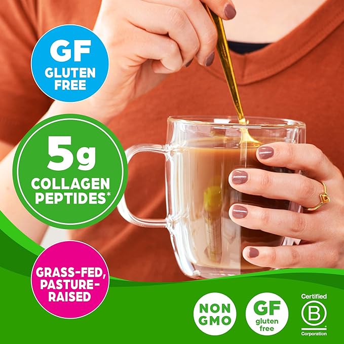 Orgain Hydrolyzed Collagen Peptides Travel Packets For Women & Men - 5g Grass Fed Collagen Per