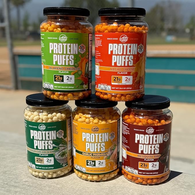 Twin Peaks Protein Puffs - (Nacho Cheese), Keto Friendly, Low Carb Snack (300g, 21g Protein, 2g Net