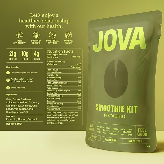 JOVA Smoothie Variety Pack | Nutritious, Delicious & Ready in 1 Minutes | 22g+ Protein