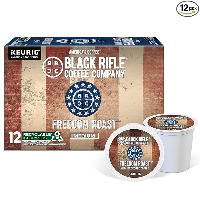 Black Rifle Coffee Company Medium Roast K Cups - Single Serve K Cups Coffee Pods - Kcup Pods
