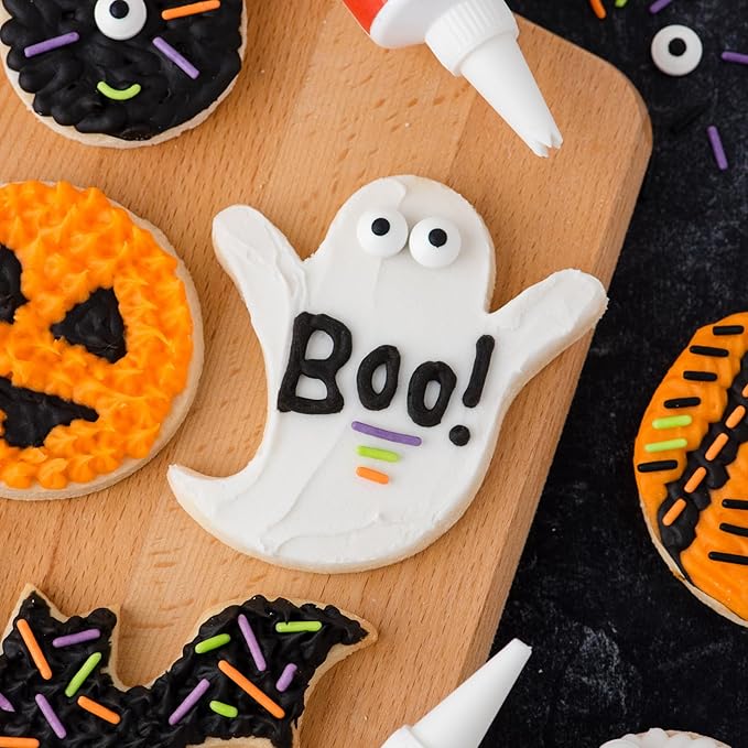 Halloween Frosting Kit with Sprinkles & Eyeballs ??11.31 oz Decorating Set with 3 Frosting Tubes