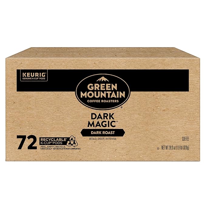 Green Mountain Coffee Roasters Dark Magic Keurig Single-Serve K-Cup Pods, Dark Roast Coffee, 72