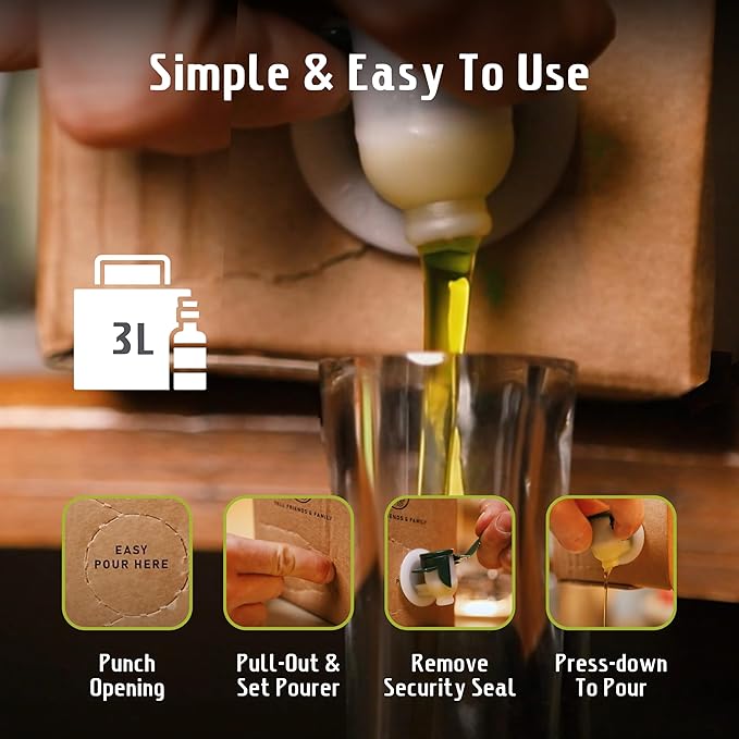 Frantoio Uliveti Umbri Bag in Box Olive Oil | Authentic Italian Extra Virgin Olive Oil | Perfect