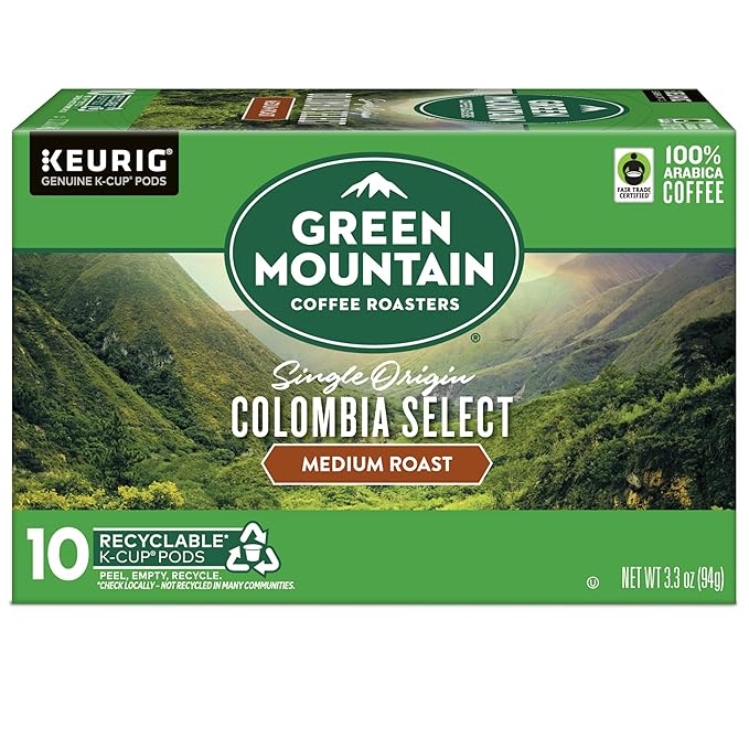 Green Mountain Coffee Roasters Colombia Select, Keurig Single Serve K-Cup Pods, Medium Roast