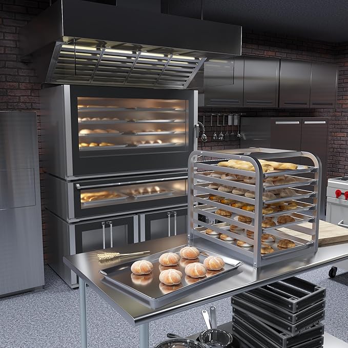 Pack of 6 | 18 in. x 26 in. Full Size Aluminum Bun. / Sheet Pan | Ideal for baking, roasting