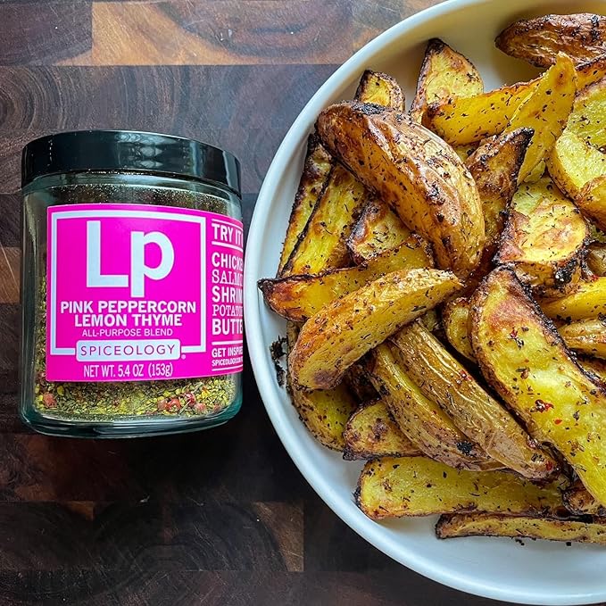 Spiceology - Pink Peppercorn Lemon Thyme - Use On: Chicken, Salmon, Shrimp, Potatoes, Butter