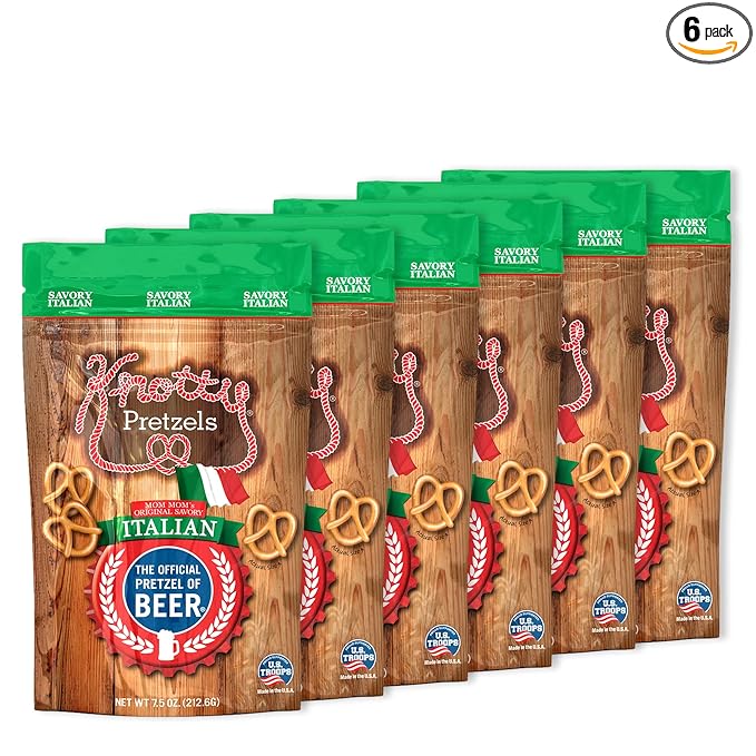 Knotty Pretzels ?쏷he Official Pretzel of Beer??7.5 oz Individual Seasoned Pretzels in Resealable