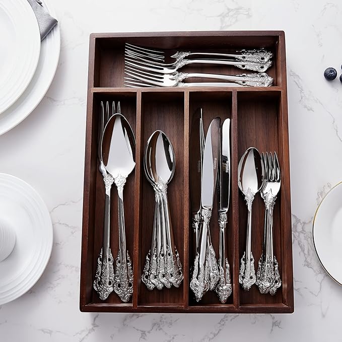 KEAWELL 2-Piece Gorgeous Large Serving Spoon, 18/10 Stainless Steel, Fine Large Serving Spoon