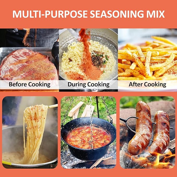 Yimi Kimchi and Beef Seasoning Mix, Spicy Flavor, Finely Ground Powder for Stew, Soup, Noodles