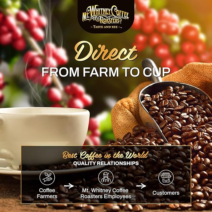 Mt. Whitney Guatemala Adiesto Cooperative Organic, Low Acid - Whole Bean Coffee (Whole, 2 lb)