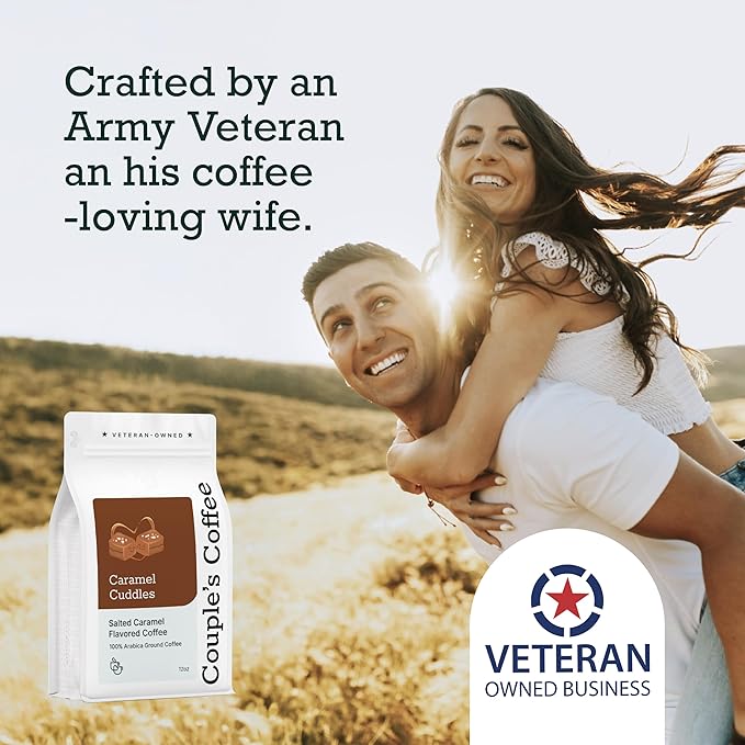 Couple?™s Coffee Ground Coffee | Gives Back to Military Families | Caramel Cuddles | Caramel