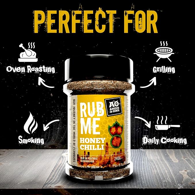Angus & Oink | Honey Chilli Seasoning | Sweet & Spicy | Perfect for Chicken & Pork | Authentic