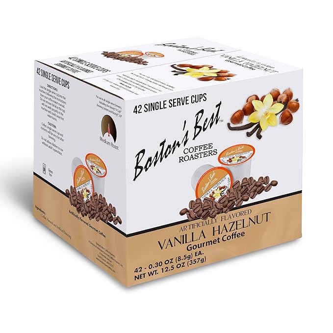 Boston’s Best - Vanilla Hazelnut Delicious Medium Roast Coffee, Flavored Gourmet Compatible with