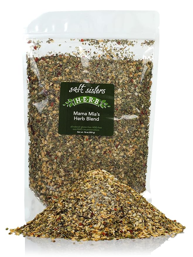 s.a.l.t. sisters Mama Mia's Herb Blend | All-Natural, Gluten Free, MSG Free, Non-GMO | Dried Herbs