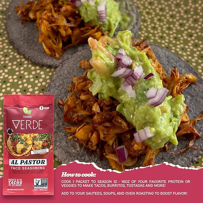 Todo Verde Taco Seasoning - Al Pastor | Gourmet Taco Seasoning with Sweet Pineapple and Black