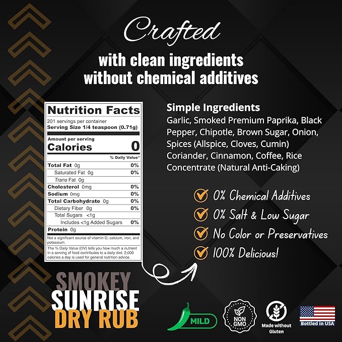 Shake to Elevate - Smokey Sunrise No Salt BBQ Dry Rub | No Salt Seasoning | Heart Healthy | Diet