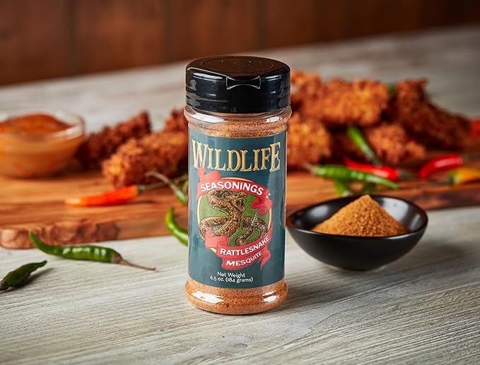 Wildlife Seasonings Rattlesnake Mesquite - Smoky and Bold Grill Seasoning for Steak, Pork, and