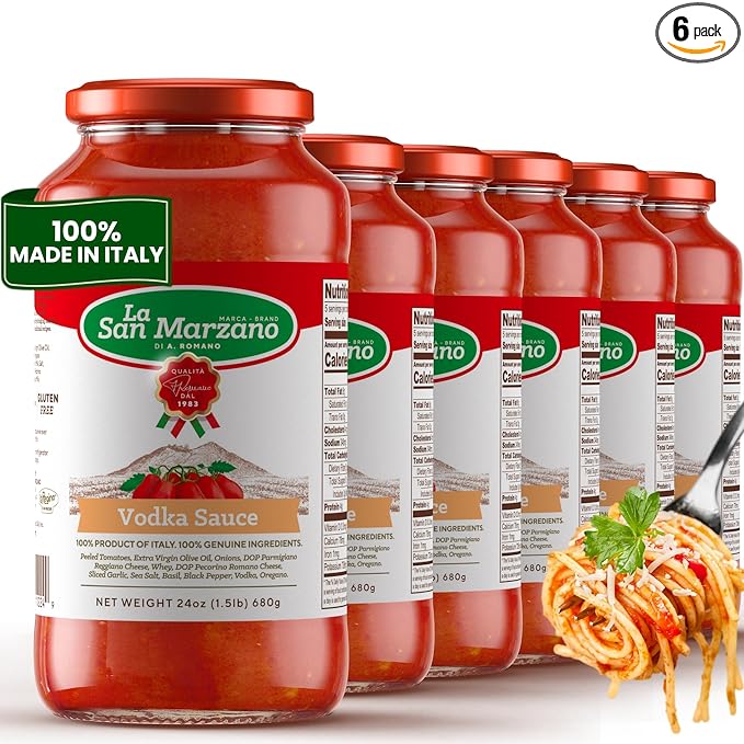 La San Marzano Vodka Sauce, 24 oz, Pasta Sauce Made in Italy, All Purpose Tomato Premium Quality