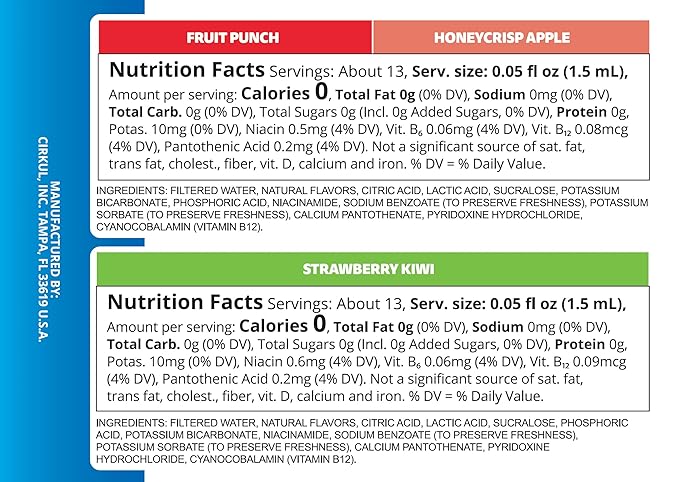 Cirkul LifeSip Flavor Cartridge Variety Pack with B Vitamins, 6-Pack (Fruit Punch, 2 Strawberry
