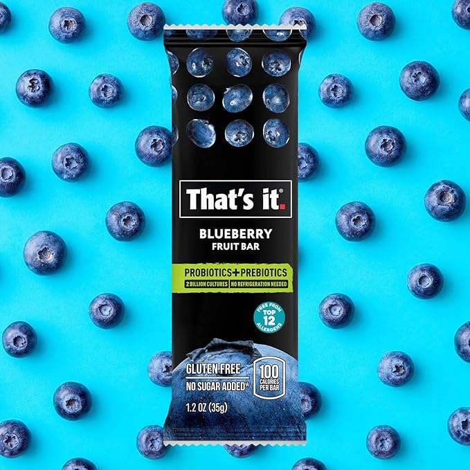 That's it. Probiotic Fruit Bar Variety Pack, Mango & Blueberry Flavors, Just Real Fruit +