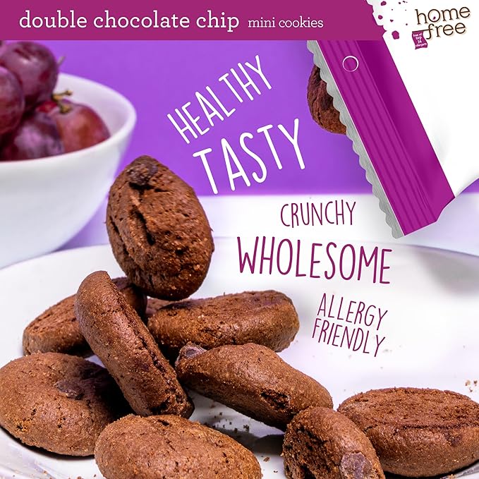 Homefree Treats You Can Trust Gluten Free Mini Cookies, Single Serve, Double Chocolate Chip, 0.95