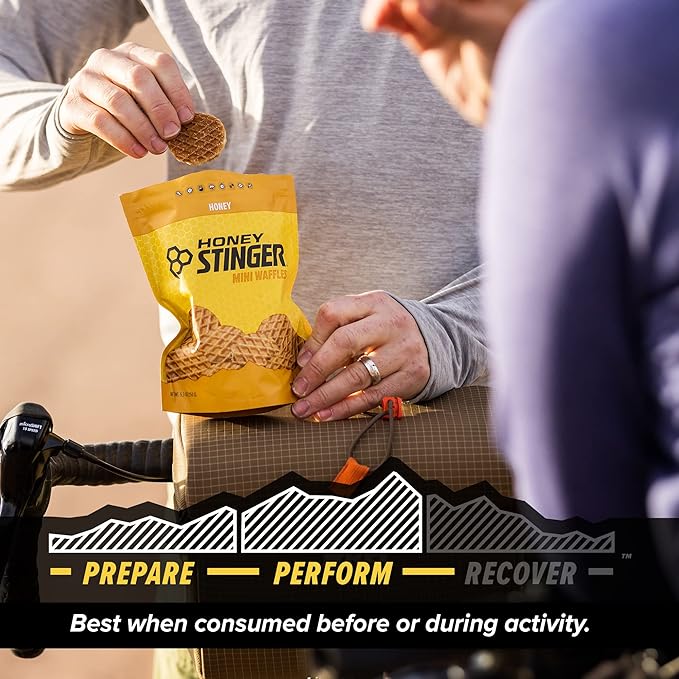 Honey Stinger Organic Mini Honey Waffles, Energy Stroopwafel for Exercise, Endurance and