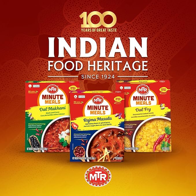 MTR - Minute Meals: Rajma Masala - Red Kidney Beans in Spiced Gravy - Authentic Indian Ready-to-Eat