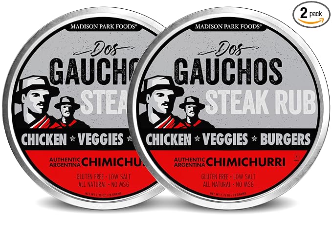 2-Dos Gauchos Argentinian Steak Rub ??Authentic Chimichurri Dry Spice Blend and Marinade Mix for