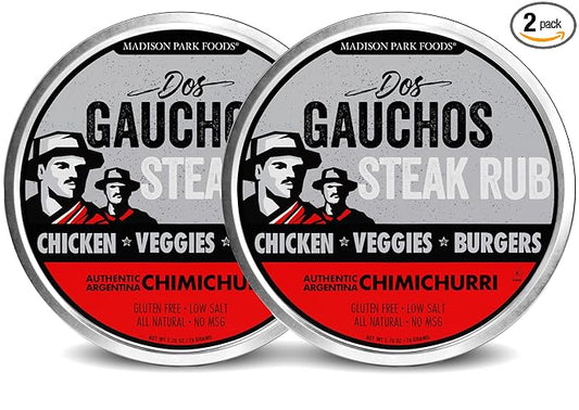 2-Dos Gauchos Argentinian Steak Rub ??Authentic Chimichurri Dry Spice Blend and Marinade Mix for