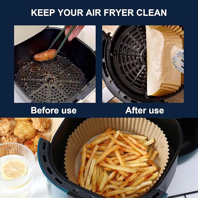 600 PCS 7.9 Inch Round Air Fryer Baking Paper Liners, Non-Stick Parchment Paper Liners for 5-8QT