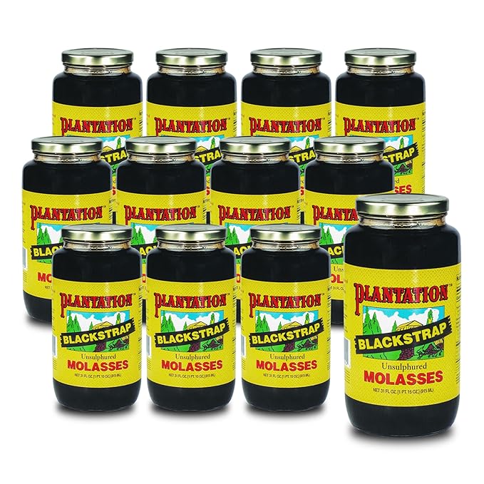 Plantation Blackstrap Molasses, 31 oz (Pack of 12)
