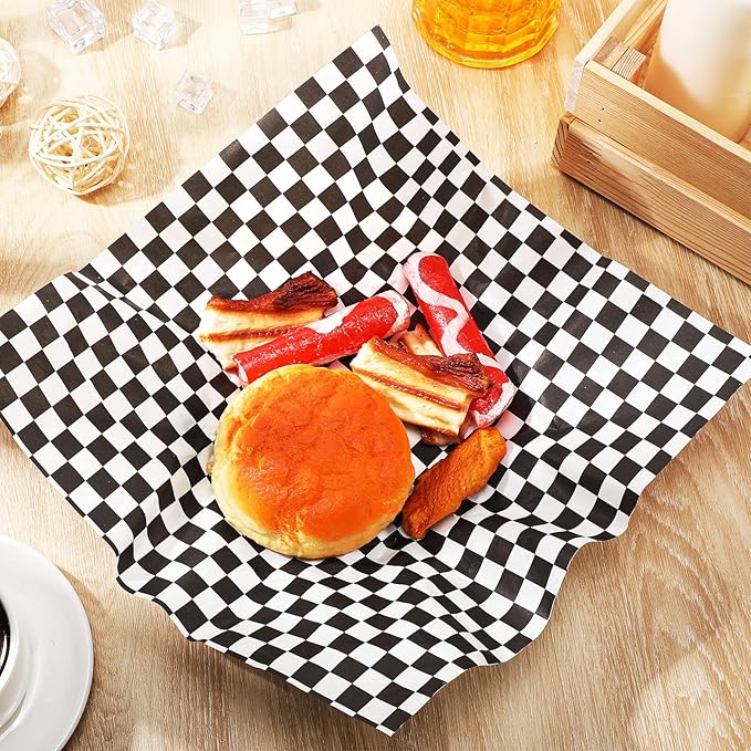 Sieral 5000 Sheets Sandwich Wrap Sheet 12 x 12 Inch Wax Paper Bulk Fast Food Basket Liners