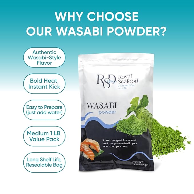 RSF ??Premium Wasabi Powder 1 LB ??Real Japanese Horseradish Root Powder for Sushi, Sashimi &