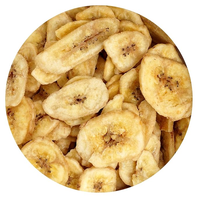 Dried Banana Chips, 2 Pound Bag Banana Chips, Dried Fruit, Dehydrated Bananas, The Hampton Popcorn